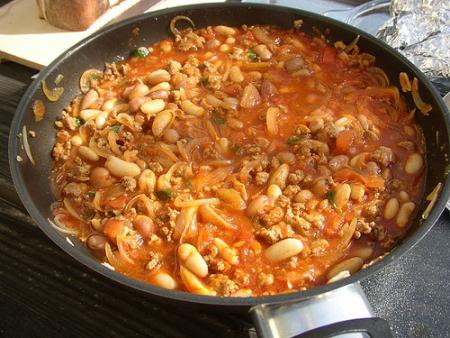 Cili con carne et fajitas ...